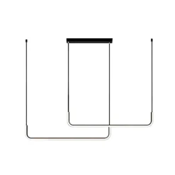 LED-hengelampe Horizon, metall, svart, 4.000 K