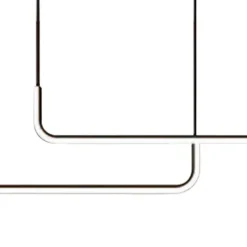 LED-hengelampe Horizon, metall, svart, 4.000 K