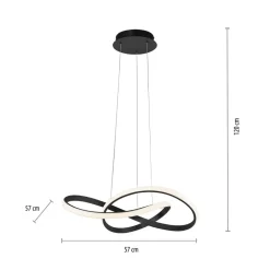 LED-hengelampe Maria, 3-trinns dimbar, svart