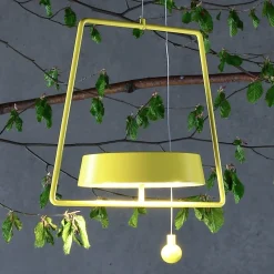 LED-hengelampe Miram med batteri, dimbar, gul