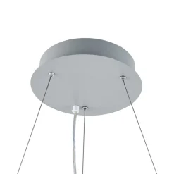 LED-hengelampe PANEL, grå, Ø 63 cm, metall, CCT, dimbar, 50 W