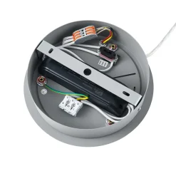 LED-hengelampe PANEL, grå, Ø 63 cm, metall, CCT, dimbar, 50 W