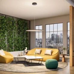 LED-hengelampe PANEL, svart, Ø 63 cm, metall, CCT dim 50 W