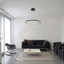 LED-hengelampe Ralph, 1 lyskilde, svart, Ø 60 cm