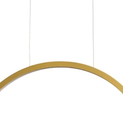 LED-hengelampe Saturno vertikal, gull, Ø 50 cm, metall