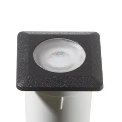 LED-innbyggingslampe ALDO kantet svart/klar 3000 K