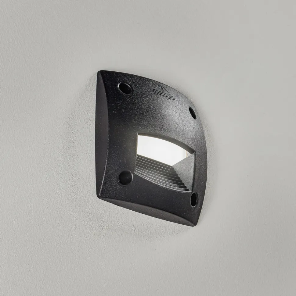 LED-innbyggingslampe Leti 100 Square-ST svart CCT