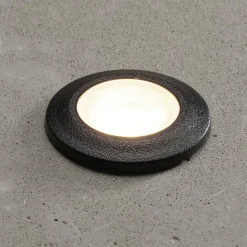 LED-innfellingslampe Aldo rund svart/klar 3 000 K