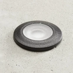 LED-innfellingslampe Aldo rund svart/klar 3 000 K