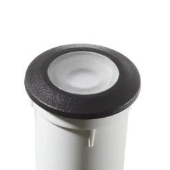 LED-innfellingslampe Aldo rund svart/klar 3 000 K