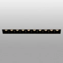 LED-innfellingslampe Troop Trimless, 10 lyskilder