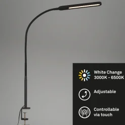 LED-klemmelampe Servo, dimbar, CCT, svart