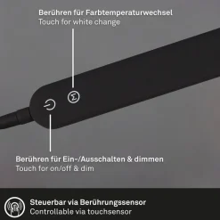 LED-klemmelampe Servo, dimbar, CCT, svart