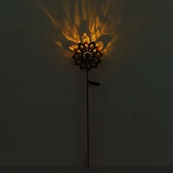 LED-lampe med jordspyd 36571, blomst, vindklokke, metall