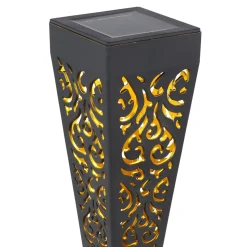 LED-lampe med jordspyd 33578-3, svart, plast, 3 stk