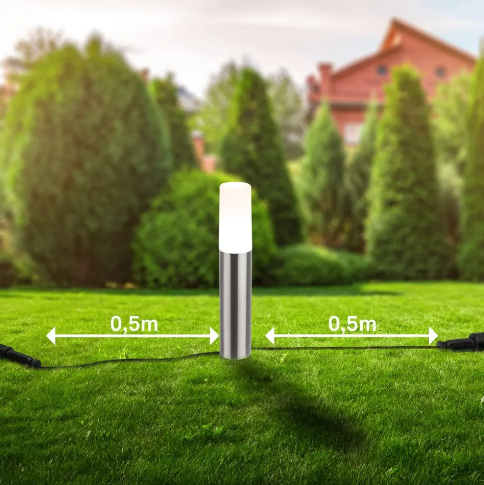 LED-lampe med jordspyd 3926032 12V 3x utvidelse stål Ø 4cm