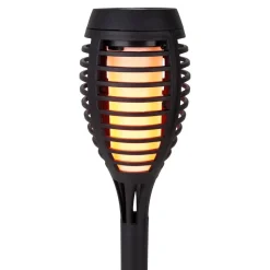 LED-lampe med jordspyd FANILO, svart, 45 cm, sett med 5 stk. IP44