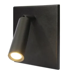 LED-leselampe, innfelt/montert, svart