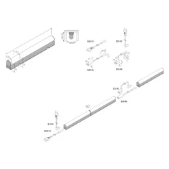 LED-lyslist EcoLite F HO utenpåliggende, 4 000K, 90 cm