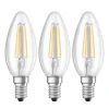 LED-mignonpære E14 4 W filament 2°700°K 3 stk