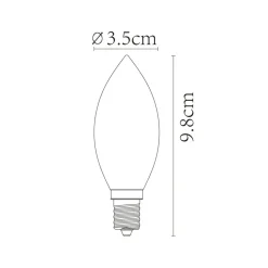 LED-mignonpære E14 3W 2 200K dimbar