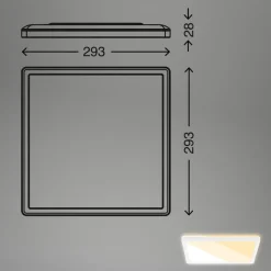LED-panel 7556 Justerbar lysfarge 29 x 29 cm