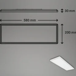 LED-panel for utenpåliggende montering Slim 58x20cm av/på 4000K hvit
