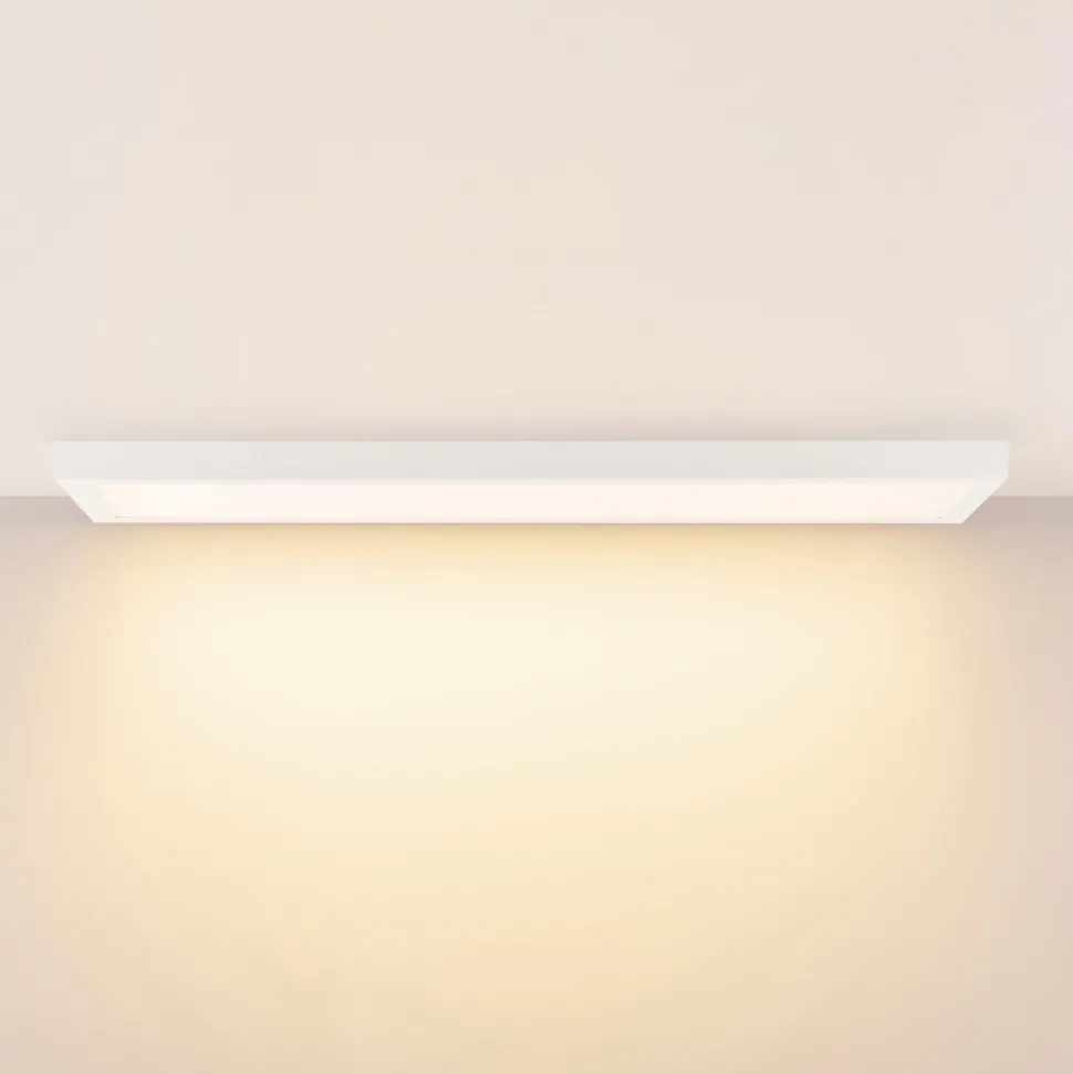 LED-panel PRO OFFICE SANO, 123 x 33 cm, dimbar, hvit metall CCT