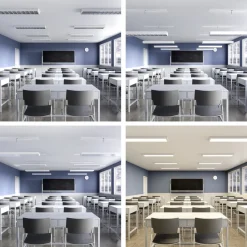 LED-panel PRO OFFICE SANO, 123 x 33 cm, dimbar, hvit metall CCT