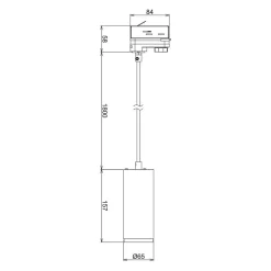 LED-pendellampe Lucea 3-krets 10W svart