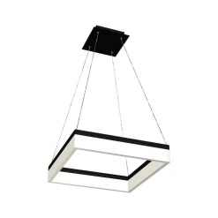 LED-pendellampe Nero, plast, svart, enkeltlys, 32 W