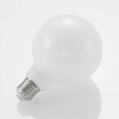 LED-pære E27 8 W G95 2 700 K globe, dimbar, opal