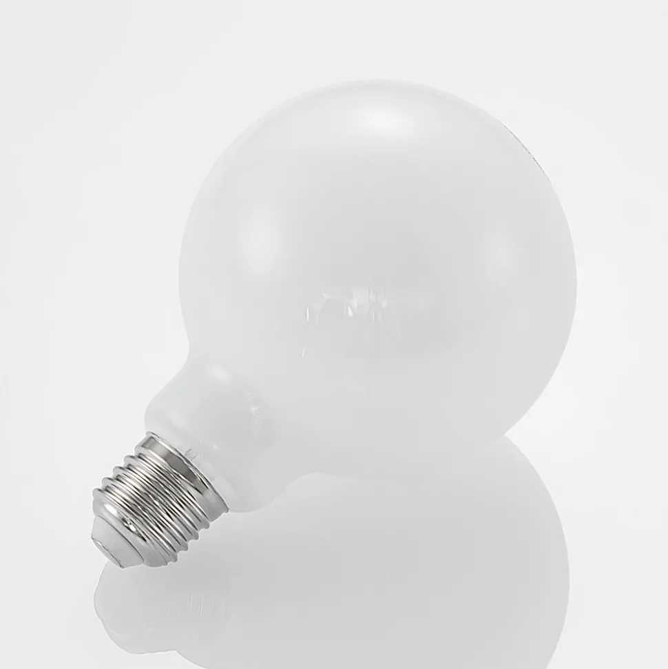 LED-pære E27 8 W G95 2 700 K globe, dimbar, opal