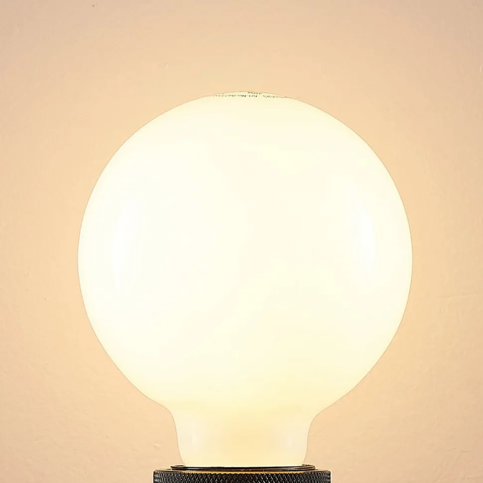 LED-pære E27 8 W G95 2 700 K globe, dimbar, opal