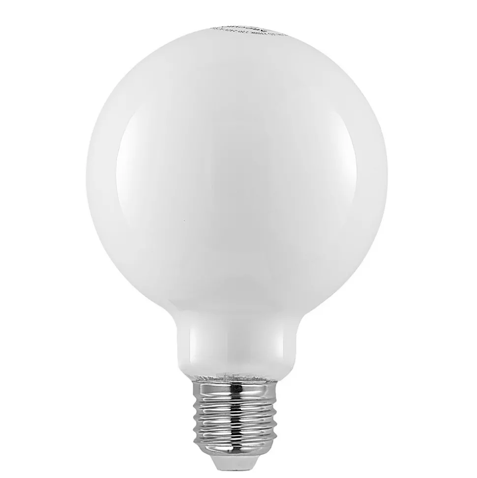 LED-pære E27 4 W G95 2 700 K globe, dimbar, opal