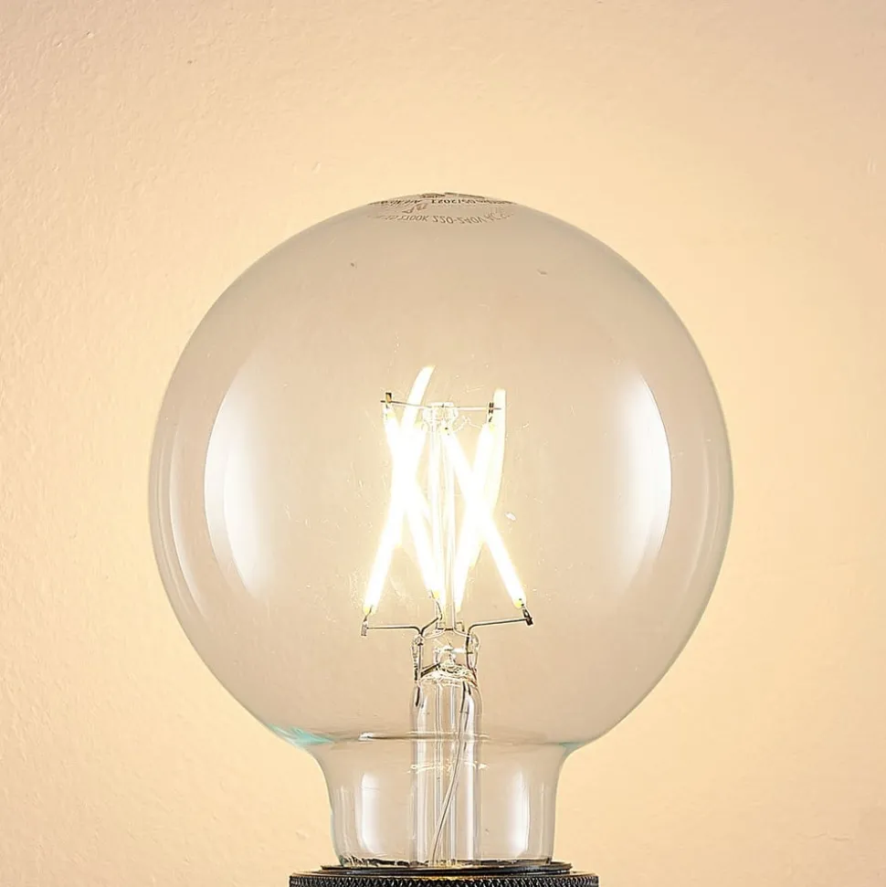 LED-pære E27 4 W G95 2 700 K globe filament, klar