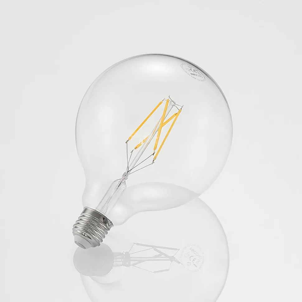 LED-pære E27 6 W G125 2 700 K globe filament, klar