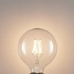 LED-pære E27 6 W G125 2 700 K globe filament, klar