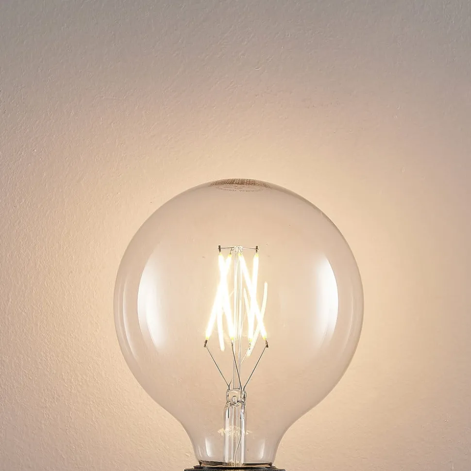 LED-pære E27 6 W G125 2 700 K globe filament, klar