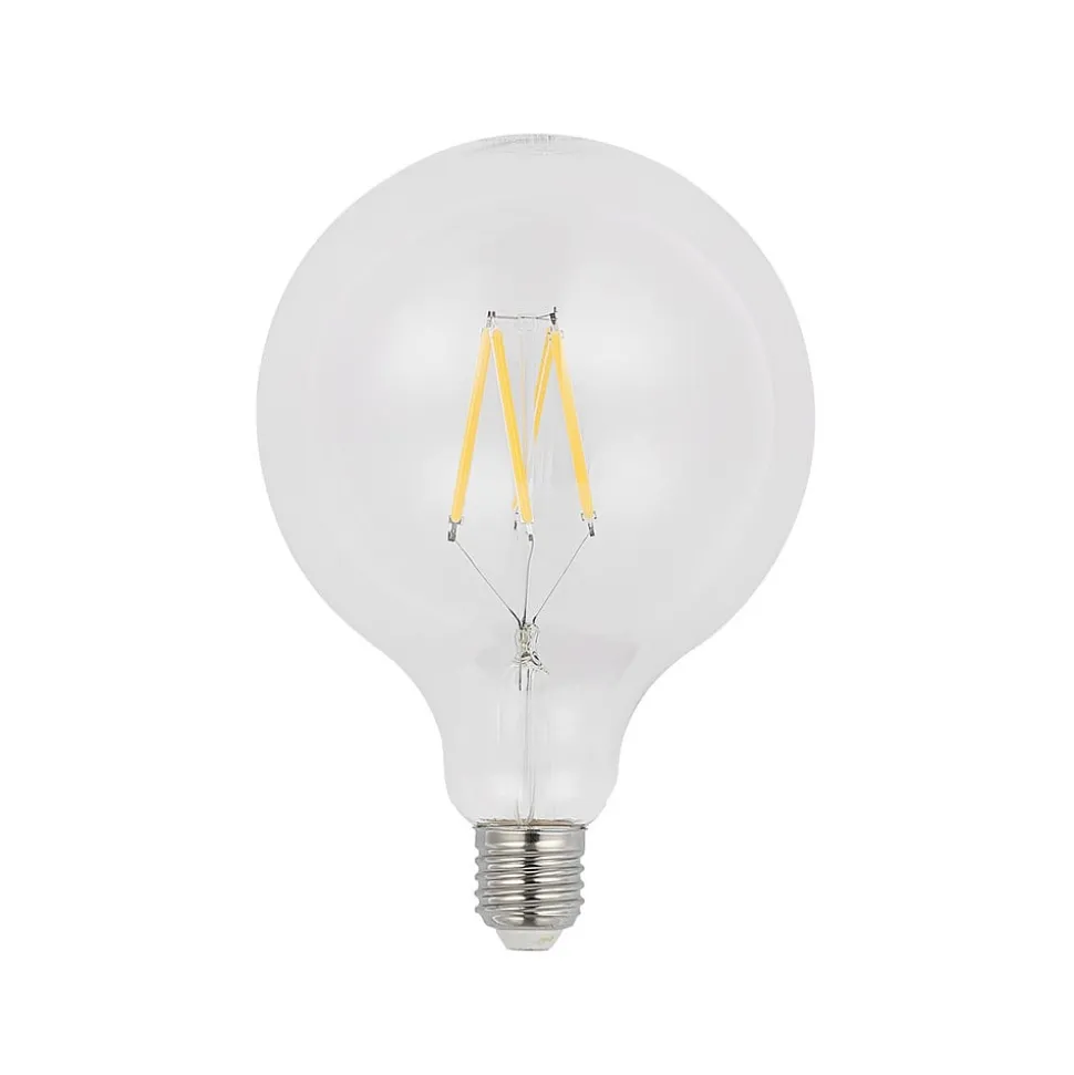 LED-pære E27 8 W G125 2 700 K globe filament, klar
