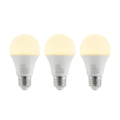 LED-pære E27 A60 9,5W 3 000 K opal 3 stk