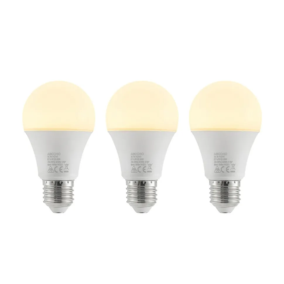 LED-pære E27 A60 9,5W 3 000 K opal 3 stk
