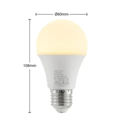 LED-pære E27 A60 9,5W 3 000 K opal 3 stk