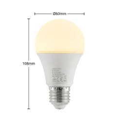 LED-pære E27 A60 9,5W 3 000 K opal 10 stk