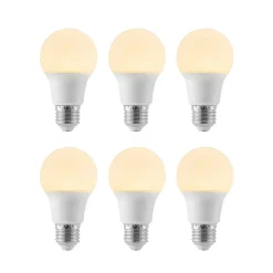 LED-pære E27 A60 8W 3 000 K opal 6 stk