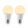 LED-pære E27 A60 8W 3 000 K opal 2 stk