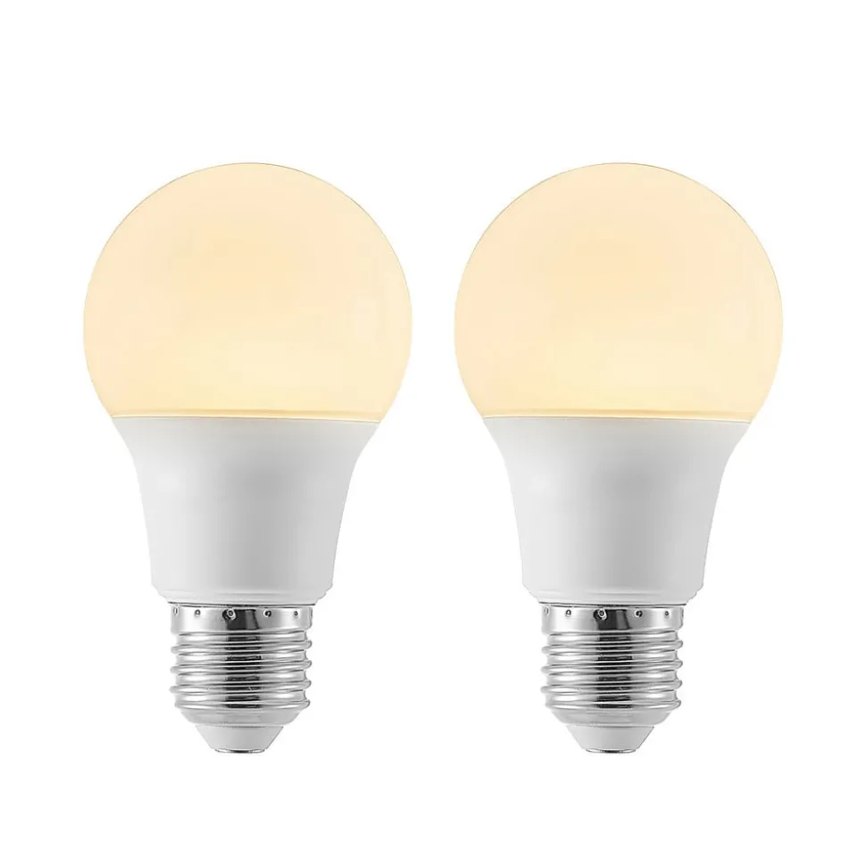 LED-pære E27 A60 8W 3 000 K opal 2 stk
