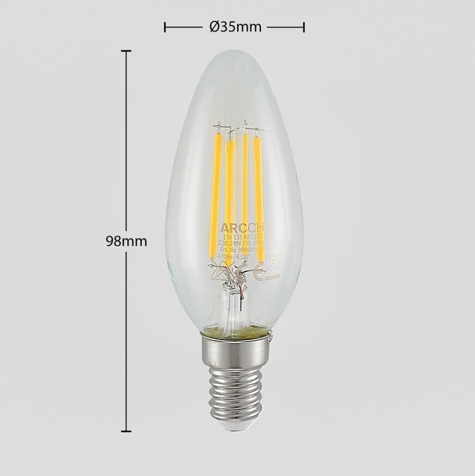 LED-pære E14 filament 4W 2 700K 3-step-dimmer
