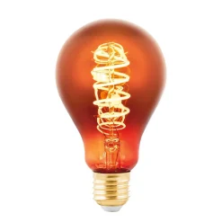 LED-pære E27 filament 4W 2°000°K kobber dampet
