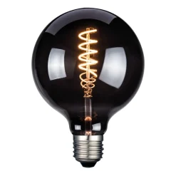 LED-pære, E27, G125, røykfarget, 4 W, 1800 K, 60 lm